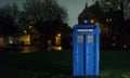 A police box on the lawn of the museum of Natural History, Oxford, 15 May 2001