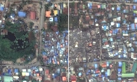 Before and after satellite images show devastation caused by Myanmar earthquake 