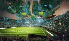 An artist’s impression of the proposed stadium for Neom SC and the 2034 World Cup in Saudi Arabia