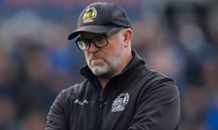 Rob Hunter reacts during the Premiership match between Exeter and Bath