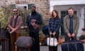 (Left to right) Marco Calvani, Colman Domingo, Tina Fey and Will Forte in The Four Seasons.