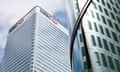 The global headquarters of HSBC in Canary Wharf