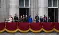 King Charles, Queen Camilla and the Prince and Princess of Wales watch commemorations in London, with events also scheduled across the UK