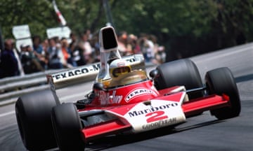 Jochen Mass in his McLaren M23 Ford during the Spanish Grand Prix at Montjuïc in 1975. 