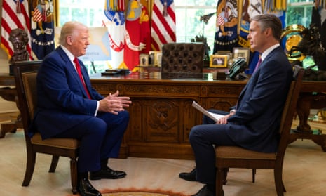 Trump quarrels with ABC interviewer after he is corrected over MS-13 tattoo photoshop claim – video