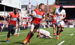 Gareth Anscombe scores Gloucester’s sixth try