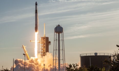 SpaceX’s Falcon 9 rocket lifts off on mission to replace two stuck Nasa astronauts – video report