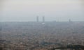 A smog cloud hanging over Barcelona