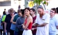 Voters queue at a polling booth in Brisbane