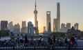 Shanghai skyline at sunrise