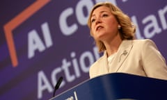 Henna Virkkunen, European Commission vice-president for technological sovereignty, security and democracy, speaks at a press conference on 9 April 2025.