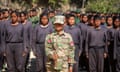 Members of the Mandalay People's Defence Forces (MDY-PDF) training at a camp in an undisclosed location in Myanmar's northern Shan State.