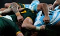 South Africa and Argentina scrummage in September 2024
