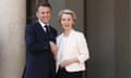 Emmanuel Macron and Ursula von der Leyen